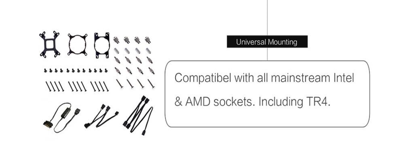 Tản Nhiệt Nước ID-COOLING ZOOMFLOW 360X ARGB tương thích với các socket thông dụng của Intel và AMD trên thị trường